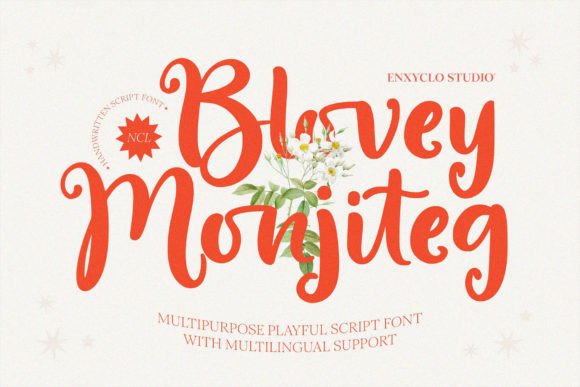 Blovey Monjiteg: A Handwritten Script Font That Elevates Campaign Visuals