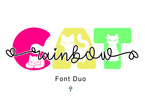 Cat Rainbow: A Vibrant Display Font for Crafters and Product Designers