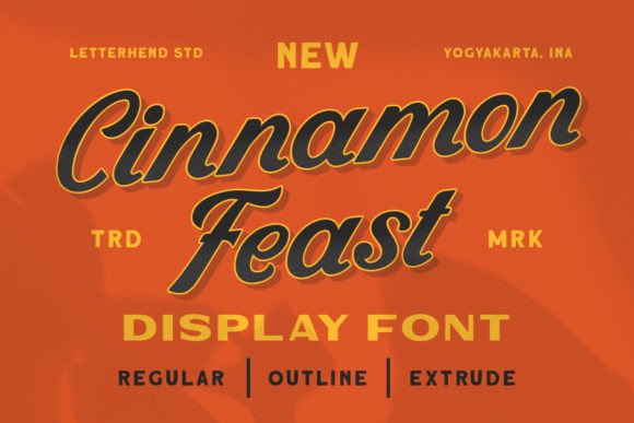Cinnamon Feast: A Vintage-Inspired Display Font for Editorial Design
