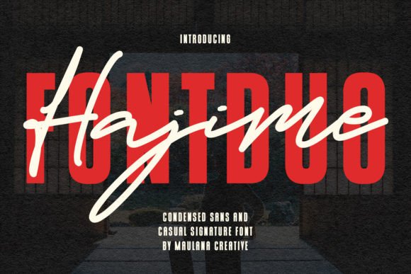 Hajime Font Duo: A Modern Display Font for Stylish Branding Projects