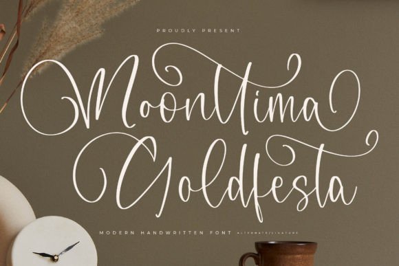 Moonttima Goldfesta Font: A Modern Script for Editorial Design