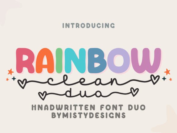 Rainbow Duo: A Playful Font Pairing for Vibrant Editorial Design
